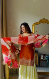 Aarya 01 Satin Silk Embroidered Readymade Gharara Suits